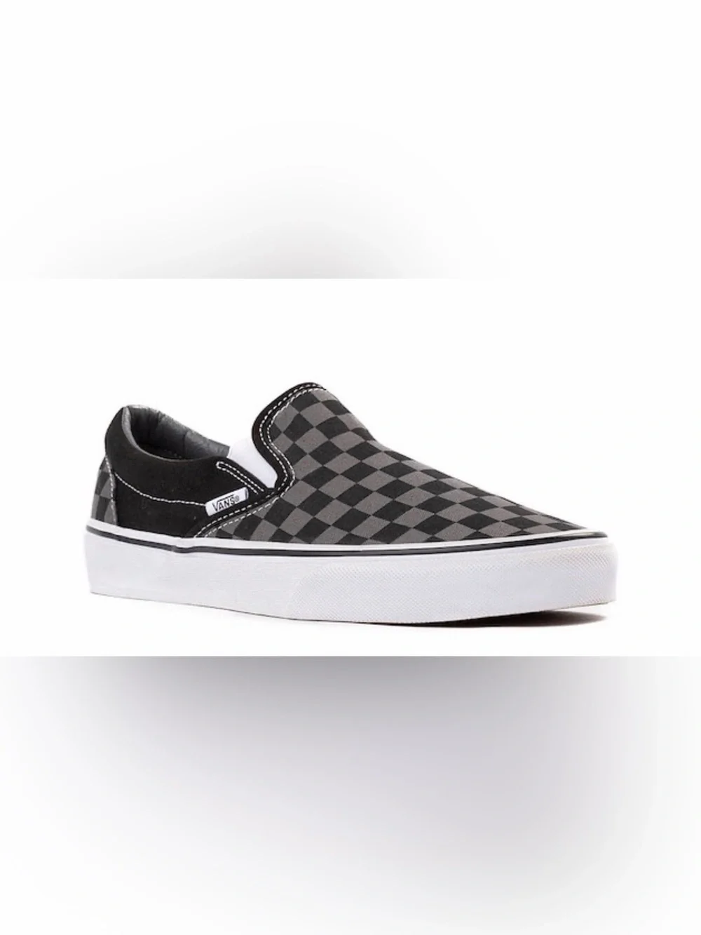 Vans Slip-On Checkerboard Gray/Black Skate Shoe - Unisex - Men’s 8 Women’s 7 NWT